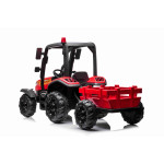 Elektrický traktor Blast s vlečkou - červená